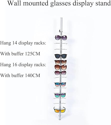 Support de Support de Lunettes en Alliage d'aluminium, Présentoirs de Lunettes muraux Support Organisateur de Lunettes de Soleil avec Serrure antivol,Support de Rangement pour Lunettes de Lecture - Nail Gallerys