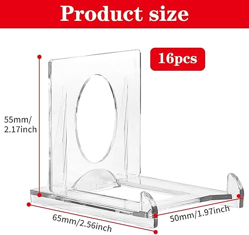 Jiehaojia 16Pcs Supports D'assiettes en Acrylique,Supports en Acrylique Transparent,Présentation Transparent,Support D'assiette Réglable,Chevalets Transparents pour Menu, publicité, Assiette, Photo - Nail Gallerys