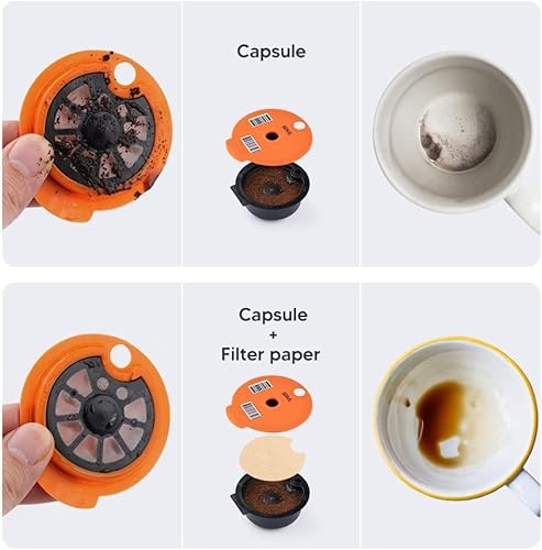 zalati Capsules de café rechargeables avec 50 filtres en papier jetables pour machines, dosettes de café réutilisables - Nail Gallerys