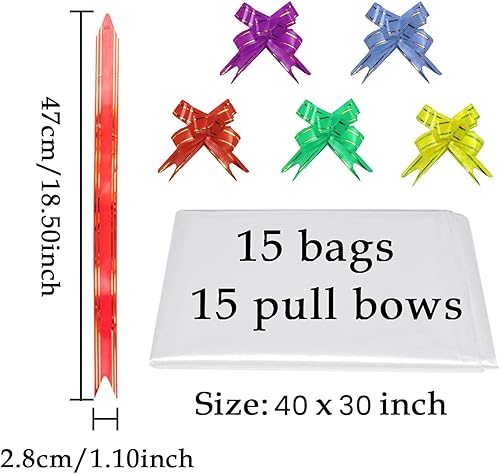 BTNOW Lot de 30 grands sacs en cellophane pour panier cadeau, 76,2 x 101,6 cm - Nail Gallerys