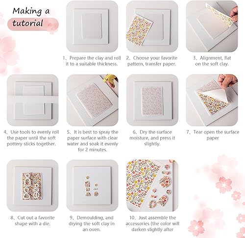 Lot de 10 feuilles de transfert en argile polymère en forme de cœurs pour loisirs créatifs, feuilles de transfert en argile polymère pour fabrication de bijoux et boucles d'oreilles 14 x 9 cm - Nail Gallerys