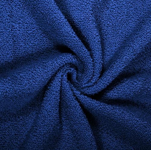 Draps de bain extra larges 80 cm de large x 200 cm de long, 100 % coton égyptien, super doux, taille XL, 600 g/m² (bleu) - Nail Gallerys