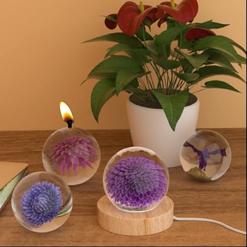 FineInno 5 Pcs Moules Résine Sphère,Ball Resin Mold,Moules Silicone Boule Ronde,Moules Epoxy Cristal Fabrication Bijoux Pendentif Artisanaux - Nail Gallerys