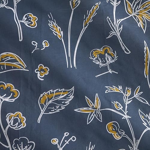 TODAY Sunshine Parure de lit 2 Personnes 240x260cm Coton imprimé 15.21, Bleu - Nail Gallerys