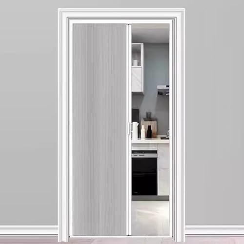 Porte Accordéon Interieur Porte Accordéon Intérieure pour Porte de Placard, Stores Coulissants Escamotables avec Cadre en Aluminium, Rideau de Porte Pliant Magnétique pour Salle de Bain et Chambre à C - Nail Gallerys