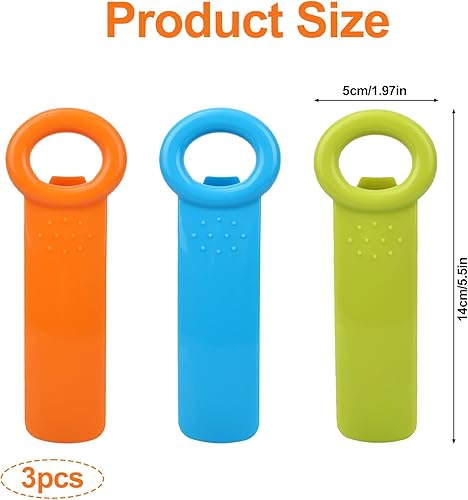 Gosknor Lot de 3 Ouvre Bocaux à Prise Confortable, Outil Pratique pour Conserves Parfait pour Femmes Enfants et Toute la Famille (Orange, Vert, Bleu) - Nail Gallerys