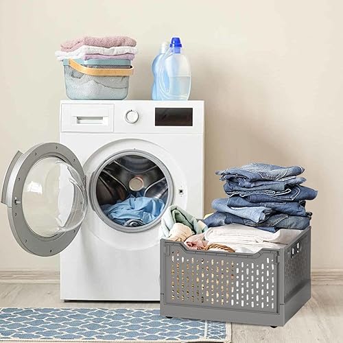 Panier De Rangement Pliable - Boîtes De Rangement sur roulettes | Caisse De Rangement Empilable avec Roues | Panier De Rangement pour Articles Divers | Bac De Rangement pour Articles Divers, Dortoir, - Nail Gallerys