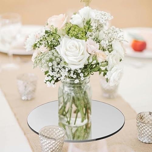 CEUQIESO Lot de 10 miroirs ronds pour décorations de table, en acrylique, 30,5 cm, plateau à bougies, pièce centrale pour décoration de table de mariage, décoration murale - Nail Gallerys