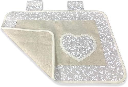 Tex family Couvre-four en tissu Arabesco Blanc - Nail Gallerys