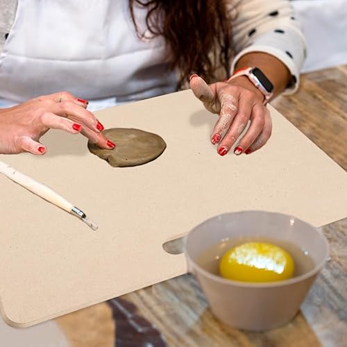 UNICRAFTALE Planche D'Argile Portable 300x400x9mm Rectangle Planches de Bois D'Argile Verge Or Planche de Séchage D'Argile en Céramique Outil de Fabrication de Céramique pour Artisanat en Argile - Nail Gallerys