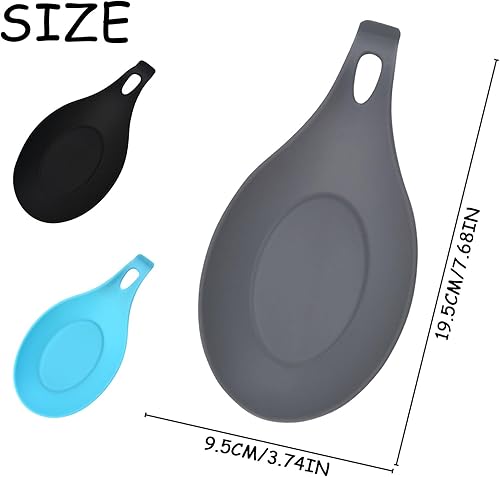 MUNSKT 3PCS Repose Cuillère Cuisine, Cuillere en Silicone, pour Bois, Fer à Repasser, Thé,Articles de Articles Table,pour la le Salon, etc - Nail Gallerys
