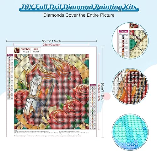 Bowetile 5D Vitrail Diamond Painting, Kit Complet DIY Jésus Diamant Painting, Peinture Diamant Adulte Vitrail, Point de Croix Strass Cristal Jésus Pour Décoration Murale 30x30 cm - Nail Gallerys
