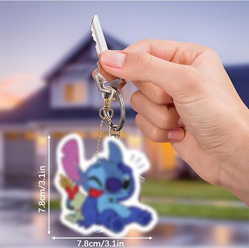 AYNKH 5pcs 5D bricolage diamant Art Peinture porte - clés, Cartoon or double face Cristal Strass sac sac à main sac à main pendentif décoration, cadeaux décoratifs pour enfants artisanat (STIT - CH) - Nail Gallerys