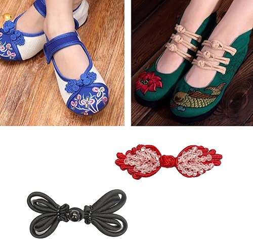 Qsvbeeqj Lot de 10 boutons Cheongsam à coudre de style ethnique, boutons décoratifs chinois - Nail Gallerys