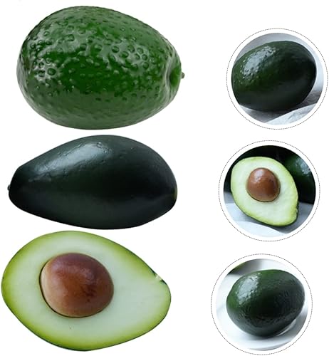 HOOTNEE 3pcs Avocats Artificiels Modèles Fruits Simulés Jouets Décoratifs Garçon Et Filles - Nail Gallerys