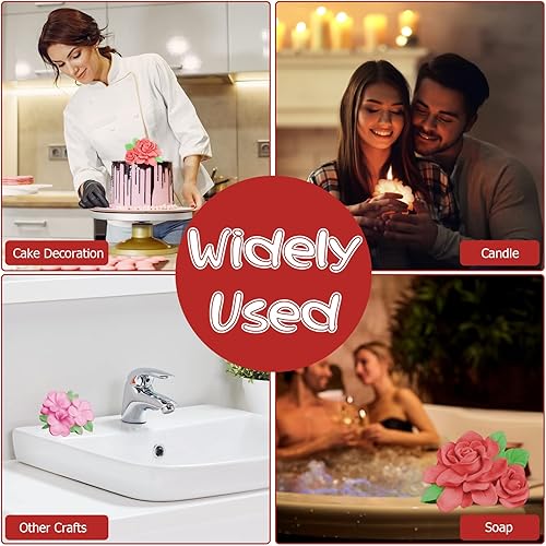 2Pièces Moule en Silicone, 3D Forme de Frangipanier Rose Moule en Silicone Antiadhésif Moule Bougies Bougeoir en Résine époxy Chandelier pour Glace Chocolat Pâtisserie Dessert - Nail Gallerys