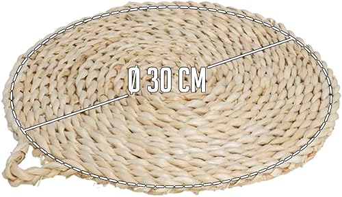 Tradineur - Dessous de plat rond tressé - Diamètre de 30 cm - Le dessous de plat est un ustensile traditionnel mexicain - Nail Gallerys