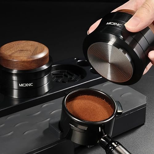 MICXNIC Tamper à café de 54 mm avec ressort amélioré pour porte-filtre de 54 mm, direction de tassage calibrée à 90°, tampon à expresso avec base ondulée en acier inoxydable pour Breville Sage - Nail Gallerys