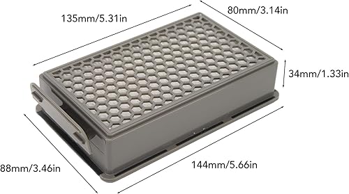 TOPINCN Filtre D'aspirateur pour RO4811EA RO4871EA RO4855EA, Pièces de Rechange pour Filtres D'aspirateur, Remplacement Rapide, Matériau Durable - Nail Gallerys