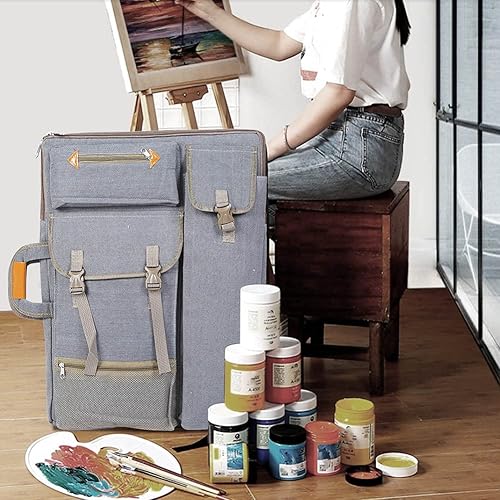 mumisuto Étui Portefeuille d'art, Grand Sac d'art Multifonctionnel Sac de Tableau de Croquis étanche pour l'extérieur Sac à Dos d'artiste Fournitures d'art 66 X 50 cm(Vert) - Nail Gallerys
