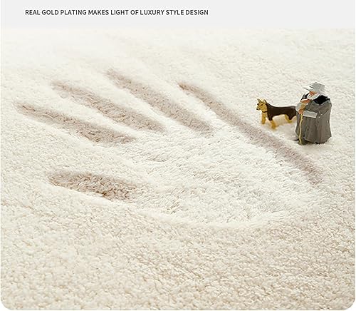 BBAUER Tapis Ovale De Forme Irrégulière, Tapis Abstrait Botanique Marron, Antidérapant, en Cachemire, pour Salon, Chambre À Coucher, Salle À Manger, Lavable - Nail Gallerys