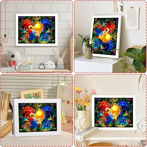 Gsnoniwi Peinture diamant - 30 x 40 cm - Peinture diamant 5D - Pour enfants à partir de 3 ans - Nail Gallerys