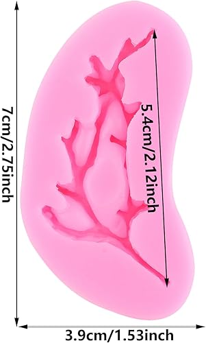 XMOLDNMS Moule en silicone en forme de branche d'arbre - Branches - Feuilles - Moules à fondant - Pour décorer des gâteaux au sucre, des cupcakes, du chocolat, de la pâte à fleurs, des bonbons, de - Nail Gallerys