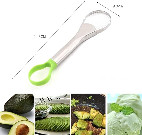 2 en 1 Coupe-avocat en Acier Inoxydable, éplucheur carottier éplucheur d'avocat et Hachoir d'avocat, coupe-trancheur d'avocat, Trancheuse D'Avocat Couteau à Avocat, éplucheur de fruits, Facile à Peler - Nail Gallerys