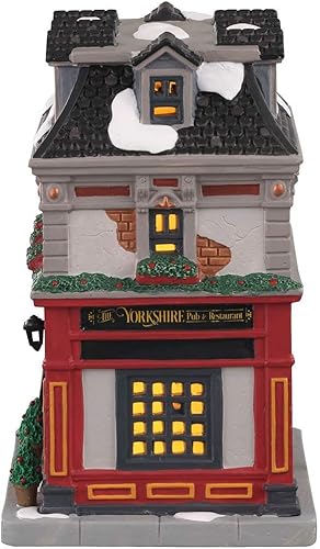 Lemax Village de Noël The Yorkshire Pub et Restaurant LED à Piles – 05671 - Nail Gallerys