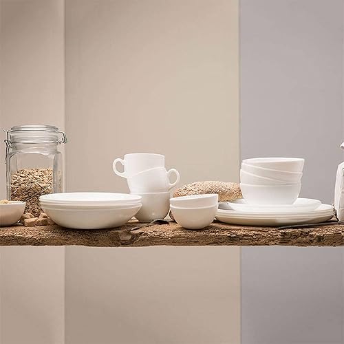 LUMINARC Diwali Service de table 18 pièces pour 6 personnes 6 assiettes plates, 6 assiettes creuses, 6 assiettes à dessert en verre - Nail Gallerys