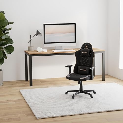 Oversteel - SAPHIRE Chaise de gaming professionnel Tissu imperméable, réglable en hauteur, dossier inclinable à 135°, piston à gaz classe 3, jusqu'à 120Kg, couleur gris/bleu - Nail Gallerys