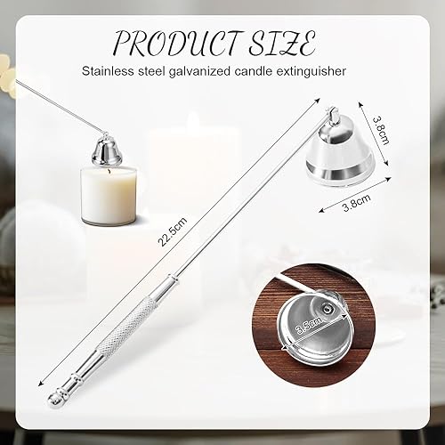 YZROHYI Eteignoir à Bougie en Acier Inoxydable,Extincteur de Bougie à Long Manche,Accessoires pour Éteindre Les Bougies,Peut Éteindre La Flamme De Manière Sûrepour Aromathérapie,Bougies Chauffe-Pla - Nail Gallerys
