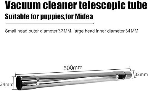 Eawfgtuw Tube télescopique en métal pour aspirateur Miele, compatible avec S8 S6 C2 C3 H1 S8000 Series, longueur réglable de rechange pour chiot D-807 D-809 (intérieur de 35 mm) - Nail Gallerys