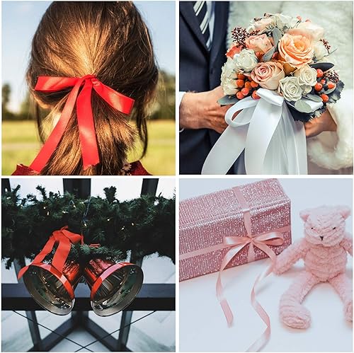 Rouleau de ruban satiné double face en polyester doré 40 mm x 10 m pour emballage cadeau, couture, nœuds pour cheveux, décorations de mariage, loisirs créatifs, fabrication de cartes, fleuristerie et - Nail Gallerys