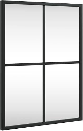 puraday Miroir Murale Noir 40x40 cm Carré Verre Conventionnelle Miroir Décoratif Offre Image Claire Miroir Suspendu Utilisations Multiples Miroir de Salle de Bain Salon Installation Facile - Nail Gallerys