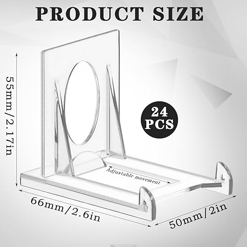 FOCCTS 24 PCS Support de Présentation Réglable Transparent Supports de Plaque Affichage en Plastique Chevalets Transparents Présentoir de Livre pour Menu, publicité, Assiette, Photo - Nail Gallerys