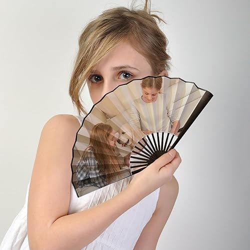 Générique Eventails Personnalisés Avec Texte Photo Éventail Pliant Décoratif à Main Avec Photos Personnalisables pour Spectacles, FêTes, Mariages, Décorations, Cadeaux d'anniversaire (Bambù) - Nail Gallerys