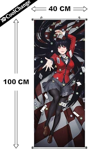 CoolChange Grand Poster en Rouleau | Kakemono de Kakegurui Fait de Tissu | 100x40cm | Motiv: Yumeko Jabami - Nail Gallerys