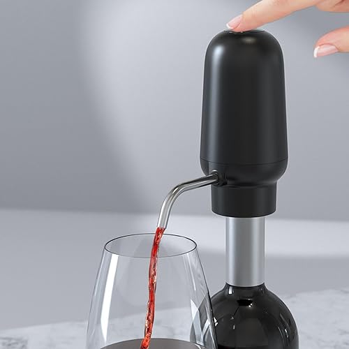Aérateur de vin électrique et bec verseur, décanteur automatique intelligent, distributeur rechargeable avec câble USB, décanteur de vin électrique, distributeur automatique pour vin rouge et blanc - Nail Gallerys