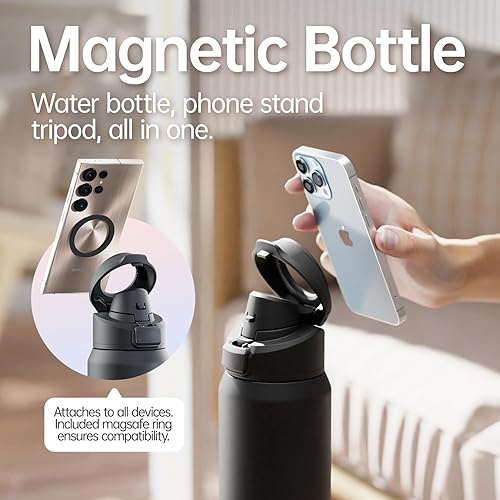 Magcheer 32oz Gourde sport Magnétique Bouteille isotherme Étanche Trépied avec Angles Ajustables Garde le froid pendant 24 heures pour Fitness et sports de plein air(Bleu foncé) - Nail Gallerys