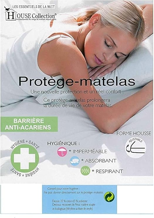 King of Dreams Protège Matelas 70x190 Imperméable - Hygiènique - pour Matelas de 13 à 35 cm de Hauteur - Absorbant et Respirant - Nail Gallerys