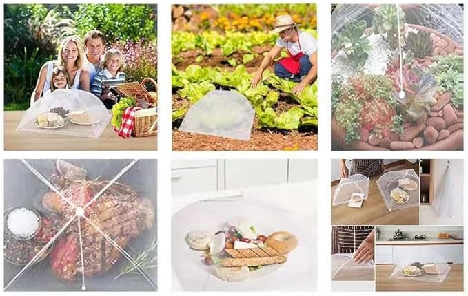 Mounteps 5PCS Couvertures Alimentaires Pliables Filets de Protection Contre Les Insectes Cuisine extérieure BBQ - Nail Gallerys