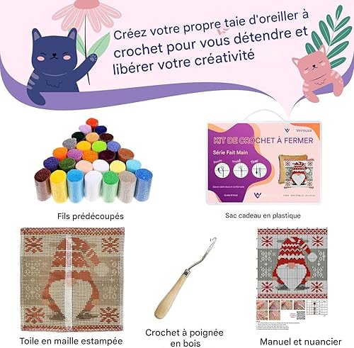 ANSIWEIGO Kit De Tapisserie Pour Coussin Tapis DIY Broderie Kit Tapis Point Noué À Faire Pour Débutants,Adultes,Latch Hook Canevas Coussin Point(Coeur D'amour Rouge),17x17 pouces - Nail Gallerys