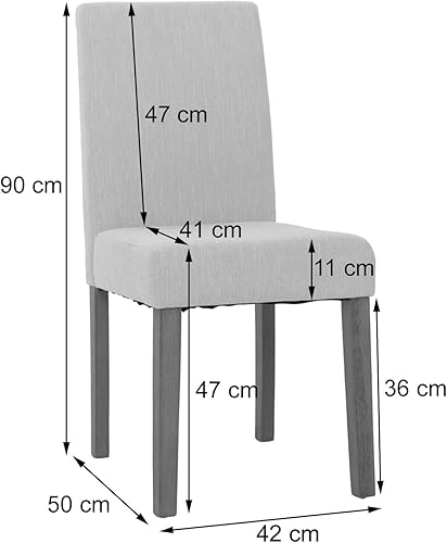 Lot de 4 chaises de Salle à Manger Littau, Chaise de Cuisine à Dossier Haut, Tissu/Textile Chenille Bois - crème, Pieds Couleur Naturelle - Nail Gallerys