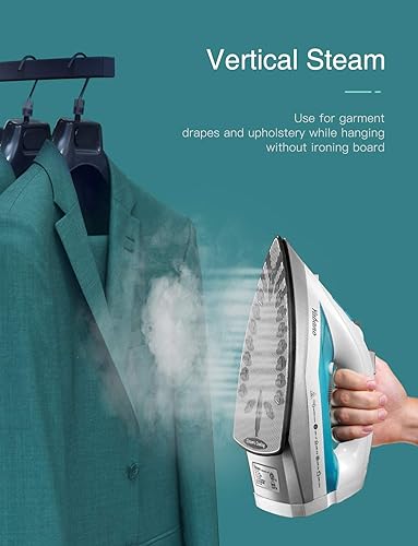 Yabano Fer a Repasser Vapeur - 2400W, 350 ml - Vert Clair (Anti-Tartre, Système Anti-Goutte, Semelle en Céramique, Fonction d'auto-nettoyage) - Nail Gallerys