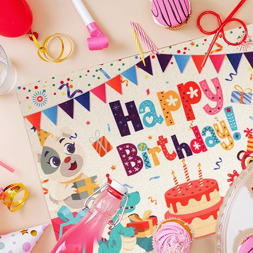 Lot de 4 Sets de Table Lapin de pâques, Sets de Table Fleurs Bunny Gnomes Eggs Sets de Table Oreilles de Lapin Luvable, Printemps décoration Table pour pâques, Vacances, Cuisine, fêtes, 12x18In - Nail Gallerys