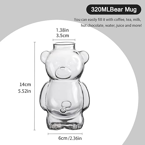 PIDUDU Verre à cocktail en forme d'ours, 240 millilitres, transparent, durable, réutilisable, adapté pour les cocktails, parfait pour les occasions spéciales - Nail Gallerys
