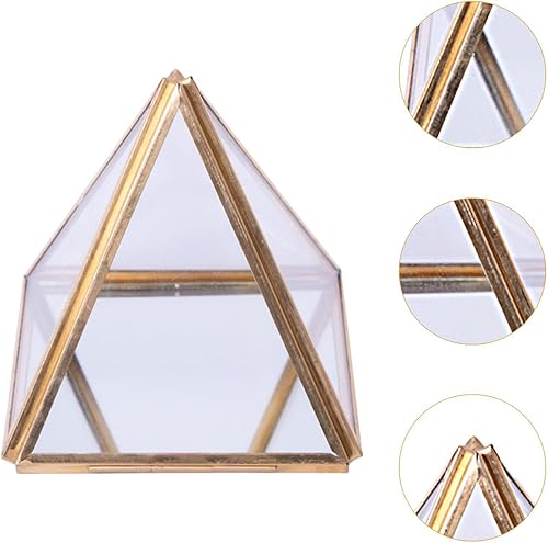 Nishiyuenyi Boîte à Bijoux en Verre Affichage Affichage Novelty Coubeille-Coiffeur Organisateur de Bijoux Décoratif pour Les Boucles d'oreilles Montres Keepsake, L - Nail Gallerys