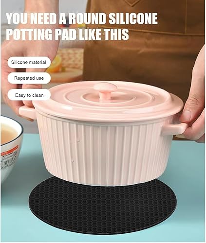 Okaywork Dessous de Plat Silicone, 4PCS Anti-Dérapant Anti-Chaleur 230 °C Multifonction Dessous de Verre de Cuisine Tapis de Table pour Cuisine et Salle à Manger, Dessous de Plats(2X 18cm 2X 15cm) - Nail Gallerys