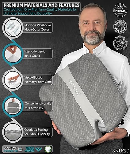 SNUGL Coussin pour Le Coccyx (Modèle Gris 02) - Nail Gallerys